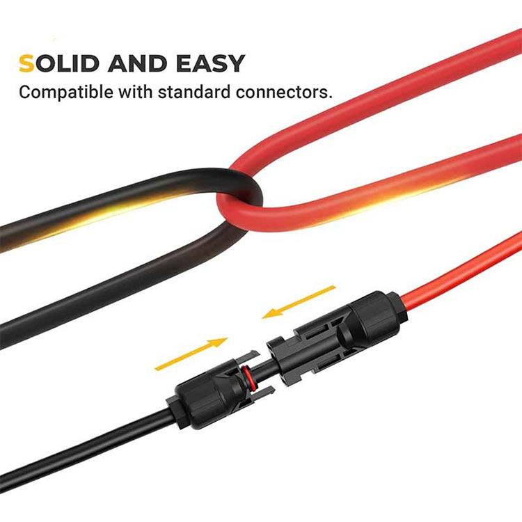 Et XX pedes 10awg solaris extensio funem fiet dura et crack in humilis temperaturis?