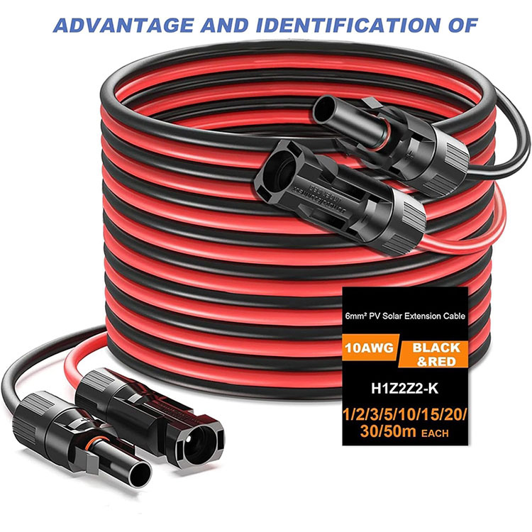 Dirige sepulturam 10AWG Solaris extensionem cable 50Ft